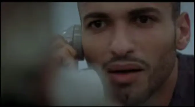 Haaz Sleiman in a phone scene from The Visitor