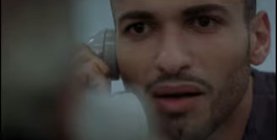 Haaz Sleiman in a phone scene from The Visitor