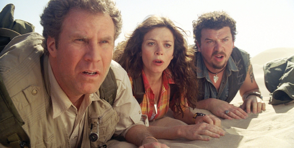 Will Ferrell, Anna Friel, and Danny McBride in Land of the Lost.