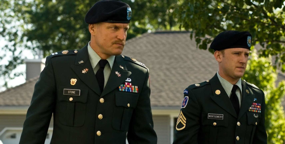 Woody Harrelson and Ben Foster in The Messenger