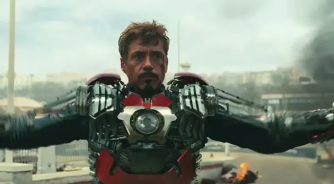 Tony Stark in a scene from Iron Man 2 sourced from Marvel official trailer