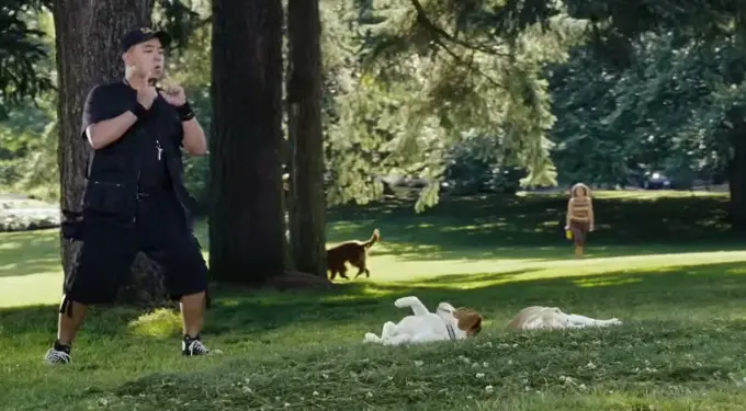 A park scene from Marmaduke