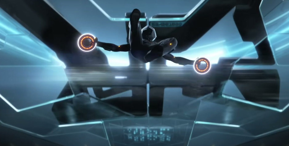 Light cycle scene in Tron Legacy