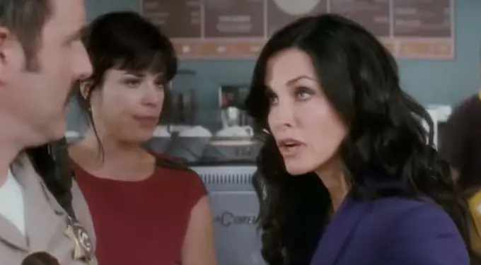 Hayden Panettiere, Emma Roberts and Courteney Cox in Scream 4