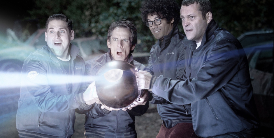 Jonah Hill, Ben Stiller, Richard Ayoade and Vince Vaughn in The Watch