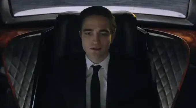 Robert Pattinson in a limousine scene from the Cosmopolis official Icon trailer
