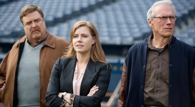 Amy Adams and Clint Eastwood in a scene from Trouble with the Curve