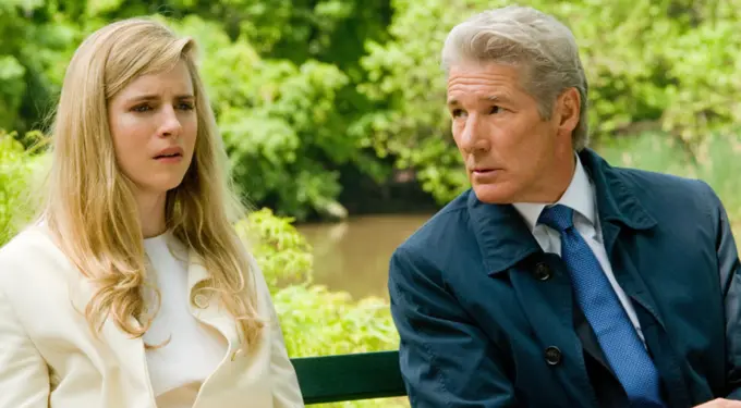 Brit Marling and Richard Gere in a scene from Arbitrage