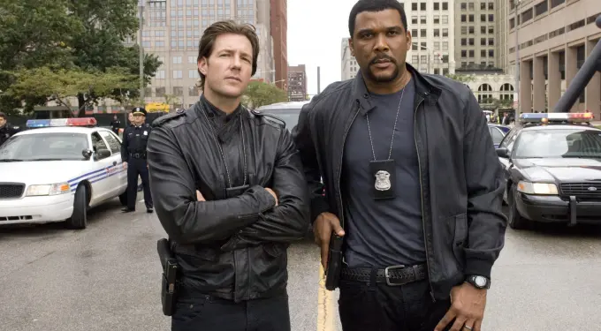Tyler Perry and Edward Burns in Alex Cross