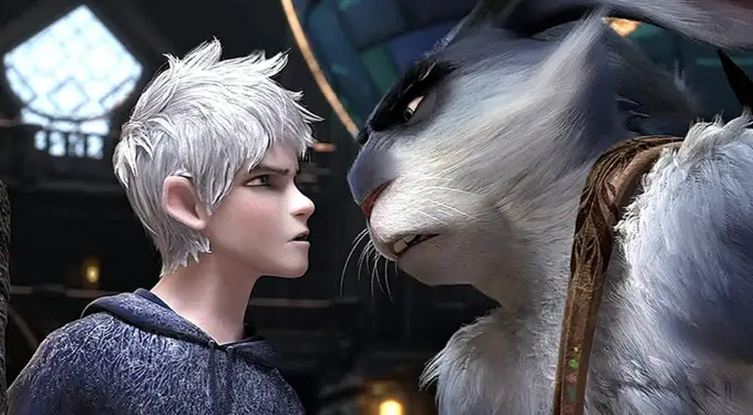 Jack Frost and Bunnymund in Rise of the Guardians