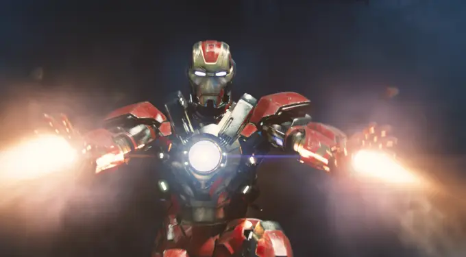 Iron Man 3 Heartbreaker suit firing energy blasts from hands