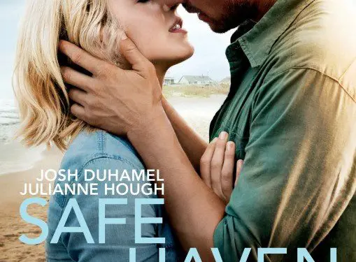 Josh Duhamel and Julianne Hough embrace in Safe Haven poster
