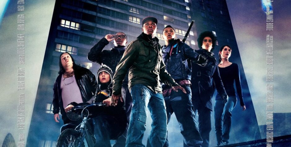 John Boyega and cast in Attack the Block movie poster