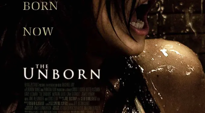Close-up of drenched woman screaming in dark water scene poster