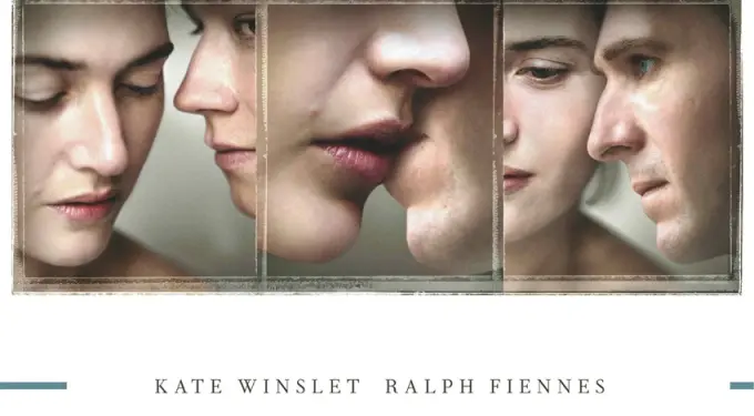 The Reader poster with close profiles of Kate Winslet and Ralph Fiennes