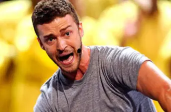 Justin Timberlake speaking with microphone headset during event