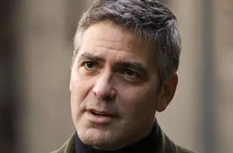 Close-up headshot of George Clooney looking off camera