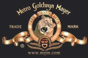 Classic Metro Goldwyn Mayer logo with roaring lion and film ribbon