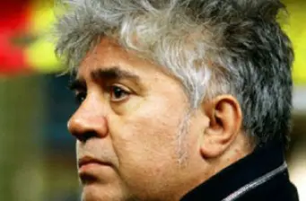 Headshot of Spanish director Pedro Almodóvar in profile