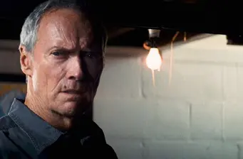 Clint Eastwood close-up in Gran Torino movie still