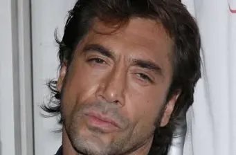 Close-up headshot of Spanish actor Javier Bardem with neutral expression