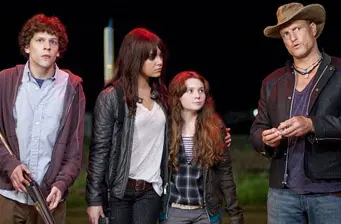 Jesse Eisenberg, Emma Stone, Abigail Breslin, Woody Harrelson in Zombieland