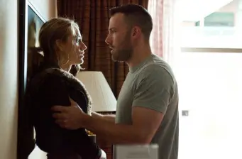 Ben Affleck and Rebecca Hall in intense scene from The Town