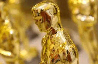 Close-up of shiny golden Oscar statuette from 2010 awards