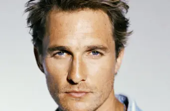 Close-up headshot of actor Matthew McConaughey looking serious