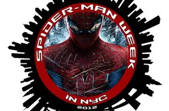 Spider-Man Week in NYC logo with Spider-Man in suit