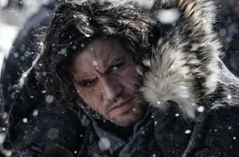 Edgar Ramirez as Simon Bolivar in snowy scene, intense close-up