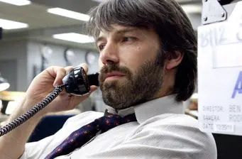 Ben Affleck as character on the phone in office scene