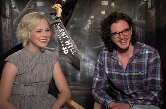 Two actors sit smiling in Silent Hill: Revelation 3D interview