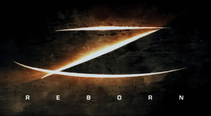 Glowing Z logo with REBORN text on dark textured background