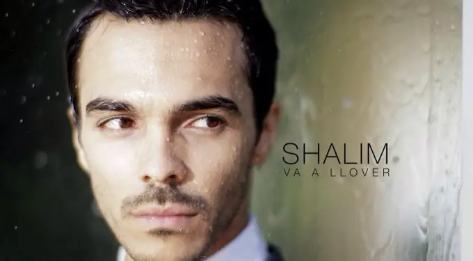 Close-up of Puerto Rican singer Shalim Ortiz with water droplets