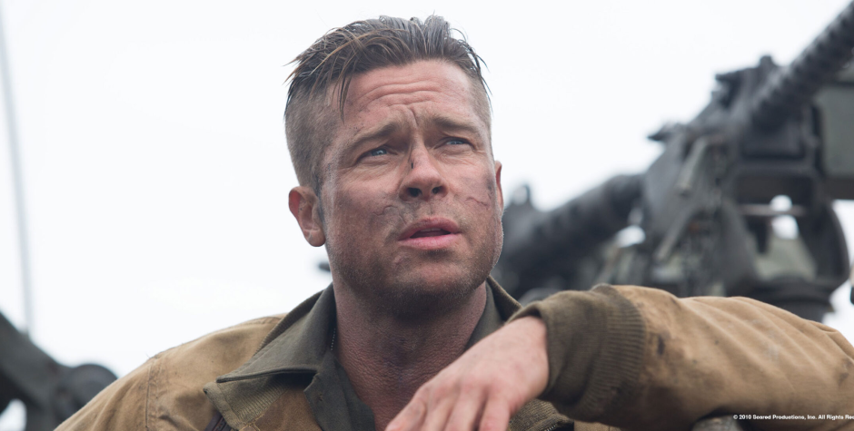 Fury official Sony Pictures banner featuring Brad Pitt