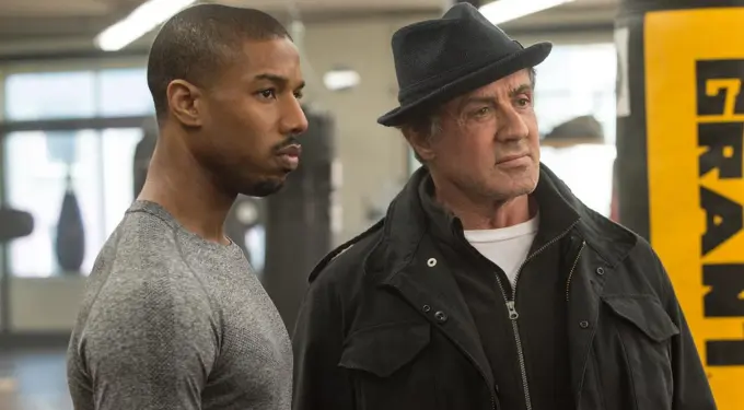 Michael B. Jordan and Sylvester Stallone in Creed