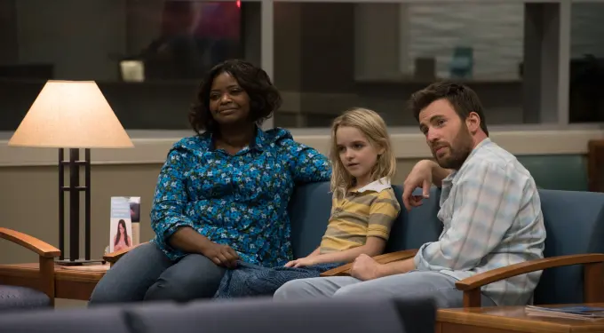 Octavia Spencer, Mckenna Grace and Chris Evans in Gifted