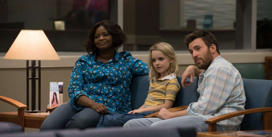 Octavia Spencer, Mckenna Grace and Chris Evans in Gifted