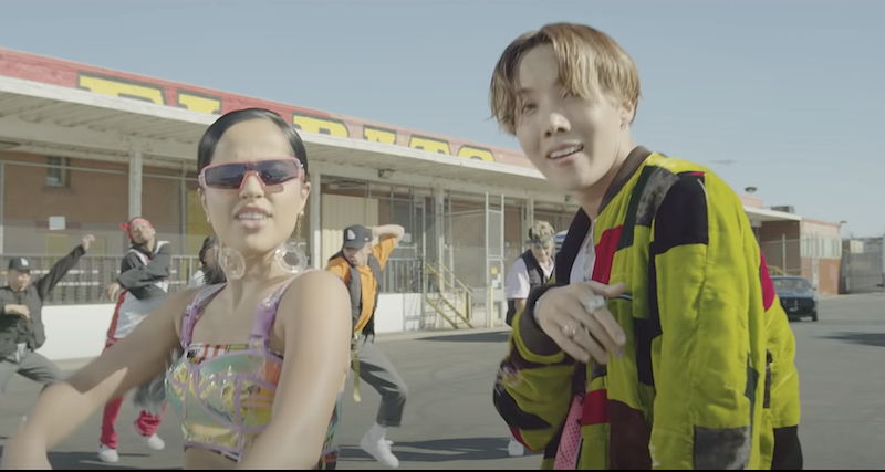 Becky G and J-Hope from BTS