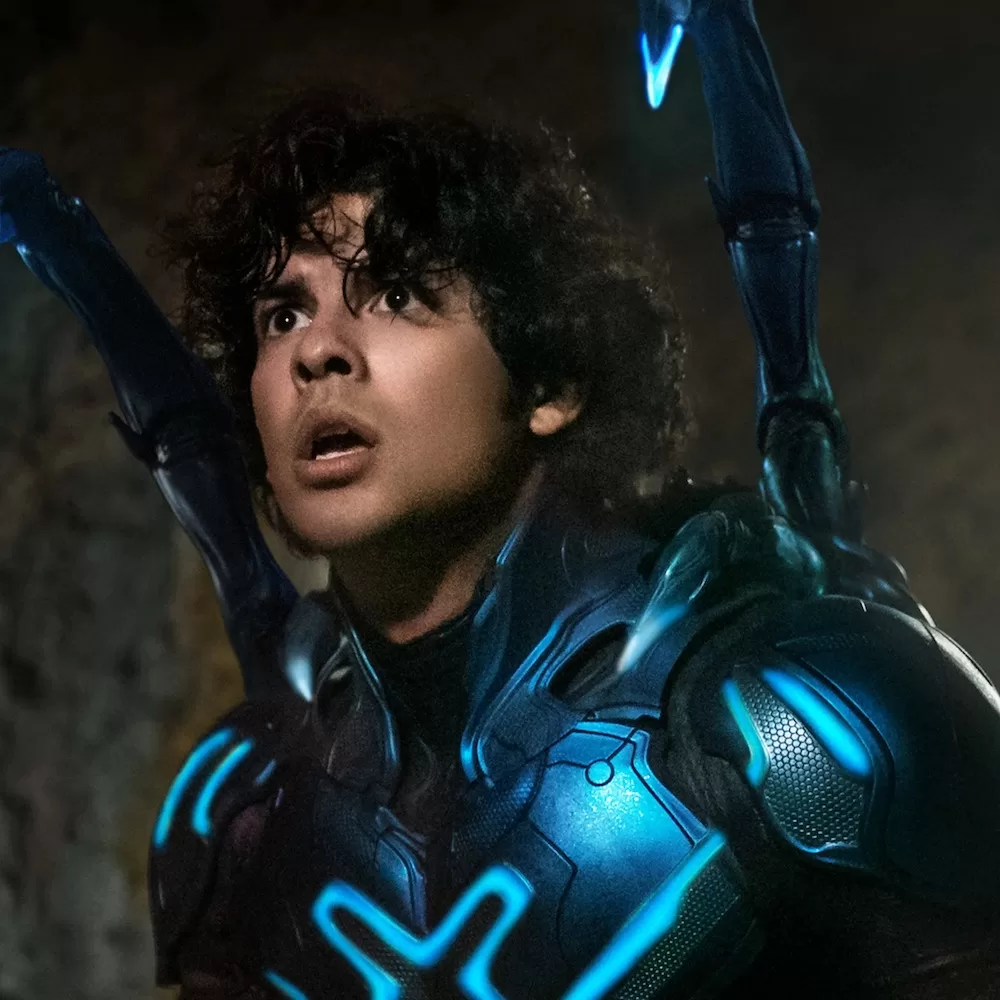 Actor Xolo Maridueña plays Jaime Reyes as the first Latino superhero in Blue Beetle. The Top 3 Latino Films of 2023